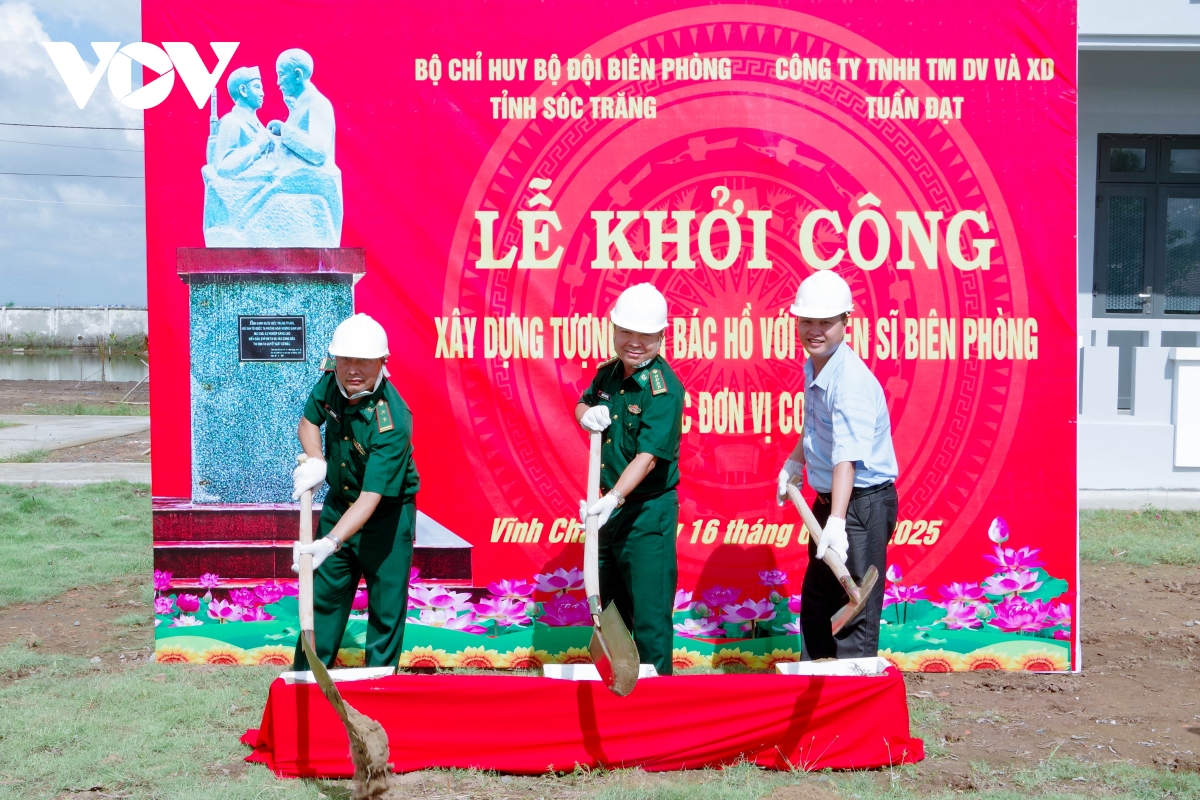 BĐBP Sóc Trăng khởi công xây dựng Tượng đài “Bác Hồ với chiến sĩ Biên phòng”